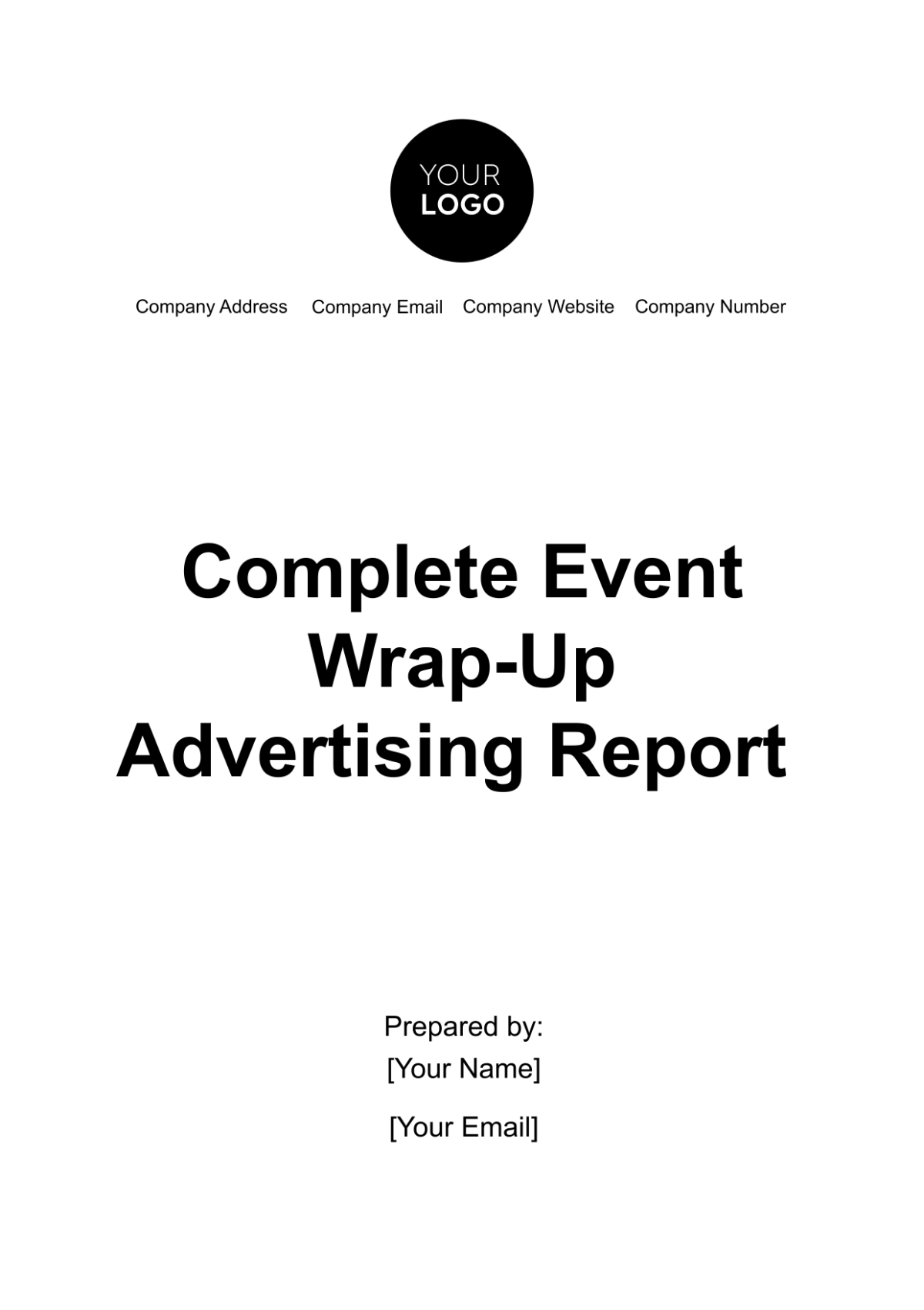 Free Complete Event Wrap-Up Advertising Report Template
