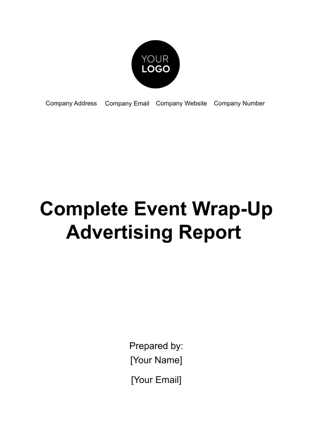 Complete Event Wrap-Up Advertising Report Template - Edit Online & Download