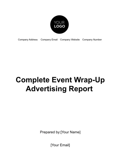 Free Complete Event Wrap-Up Advertising Report Template to Edit Online