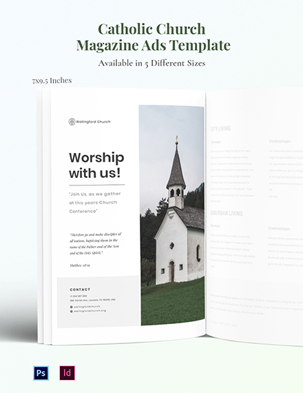 Prayer Church Magazine Ads Template - InDesign, PSD | Template.net