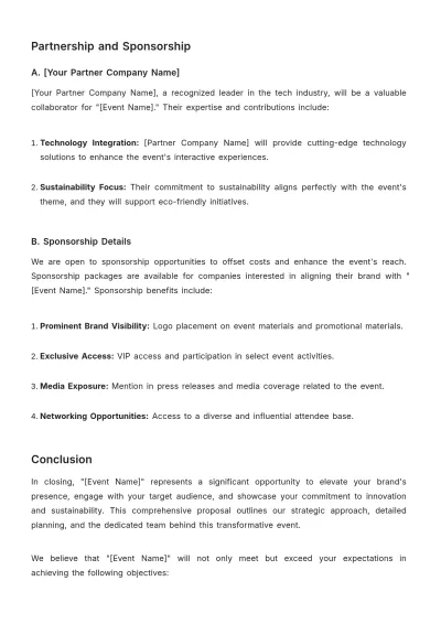 Free Proposal for Brand Activation Event in Advertising Template to Edit Online