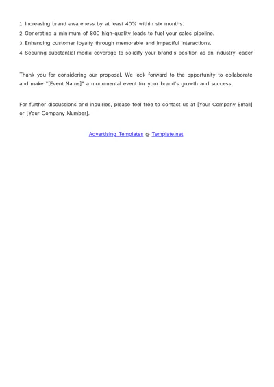 Free Proposal for Brand Activation Event in Advertising Template to Edit Online