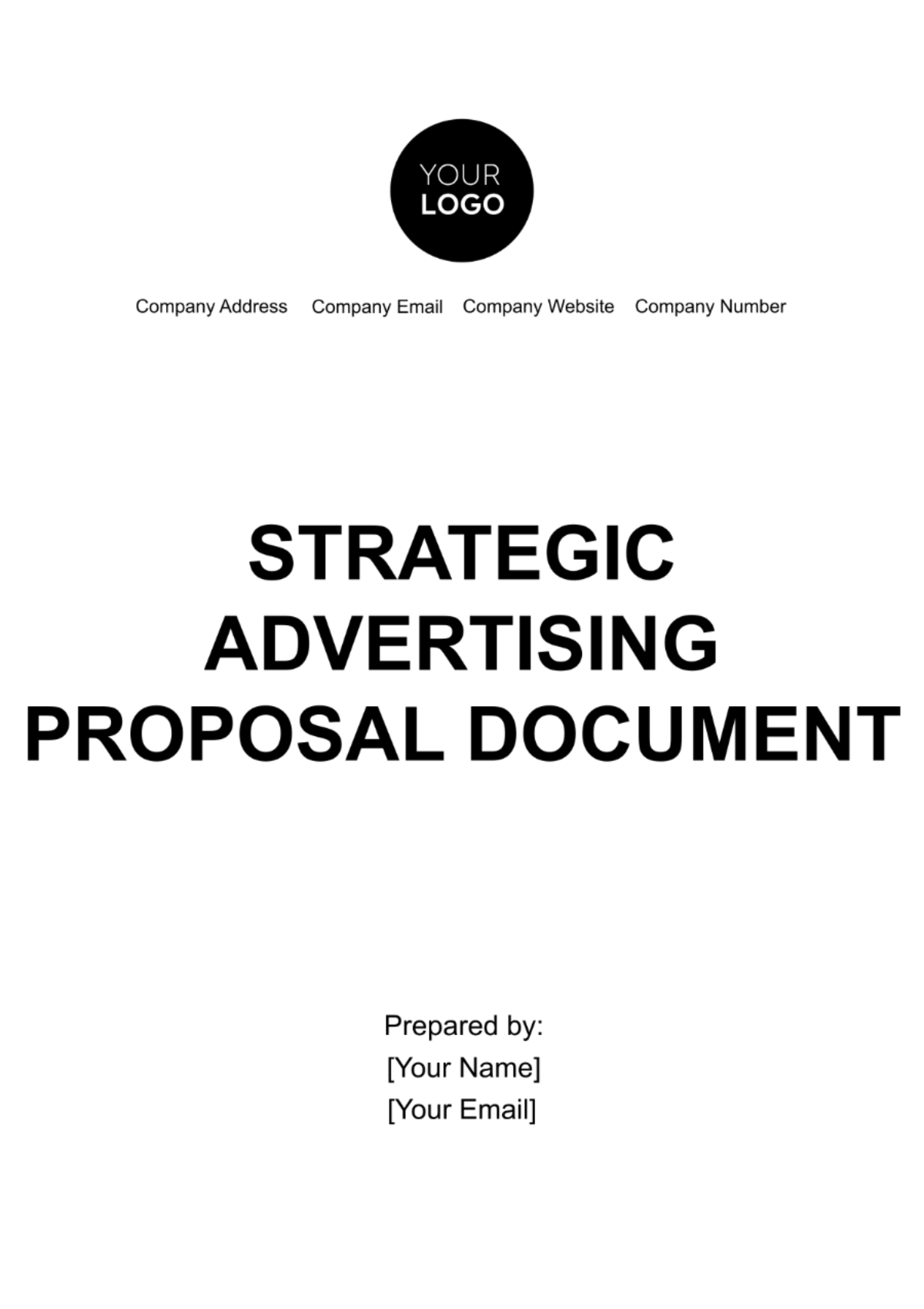 Strategic Advertising Proposal Document Template