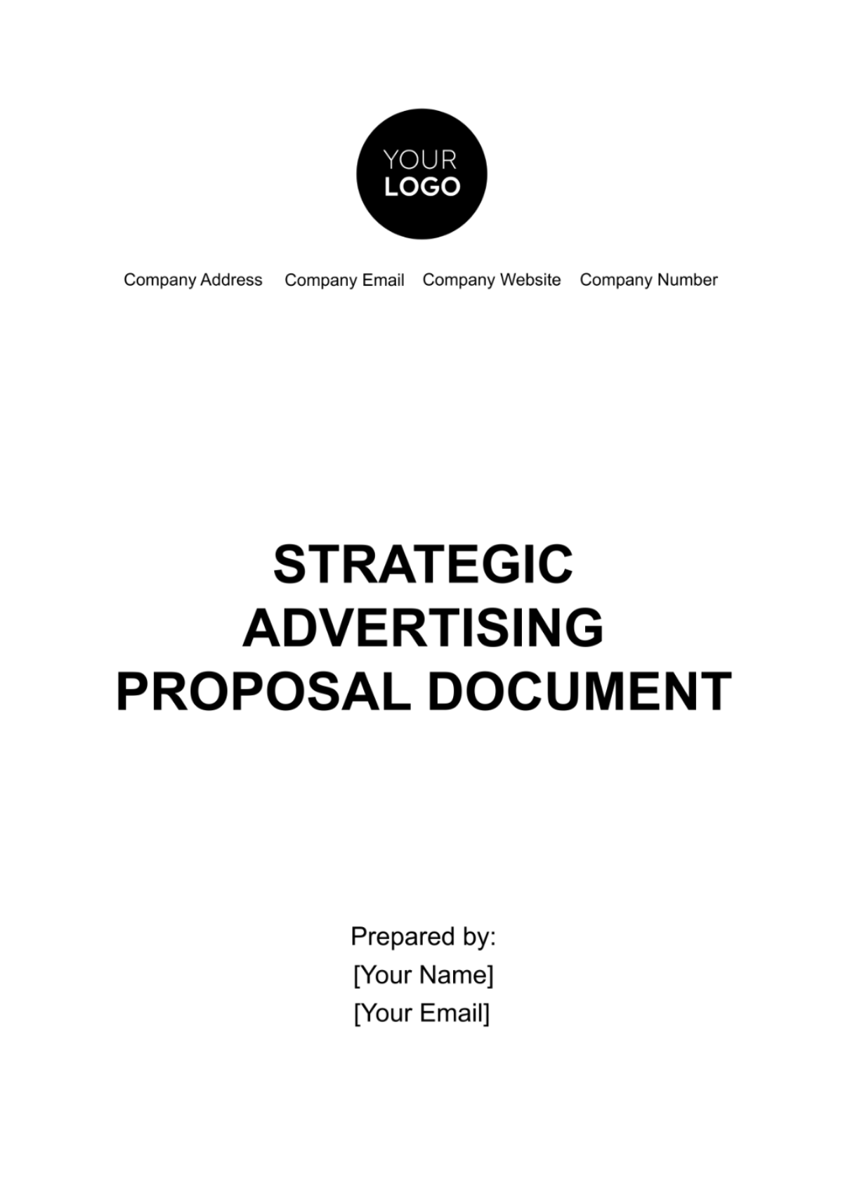 Strategic Advertising Proposal Document Template - Edit Online & Download