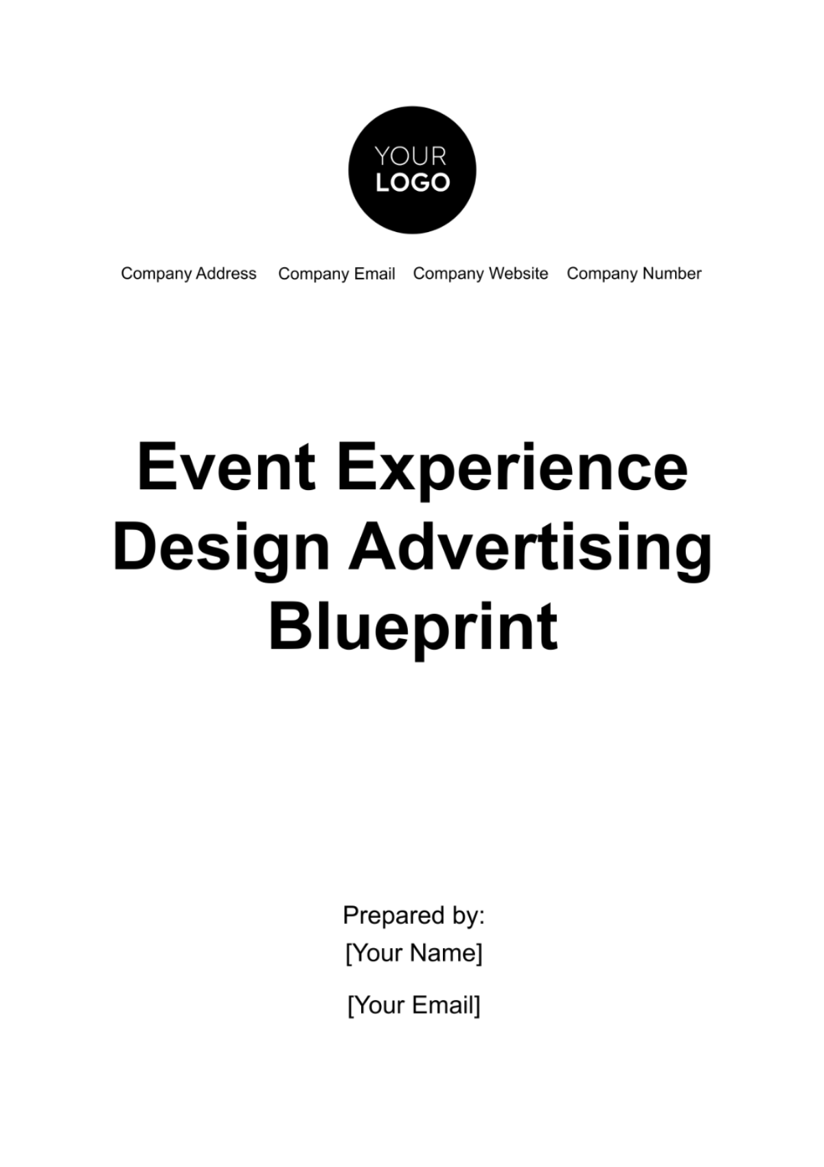 Event Experience Design Advertising Blueprint Template