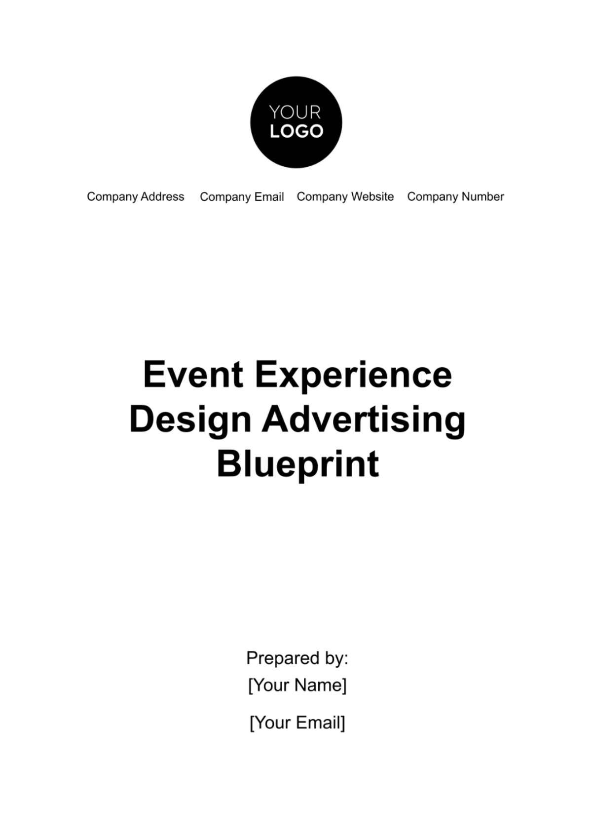 Event Experience Design Advertising Blueprint Template - Edit Online & Download