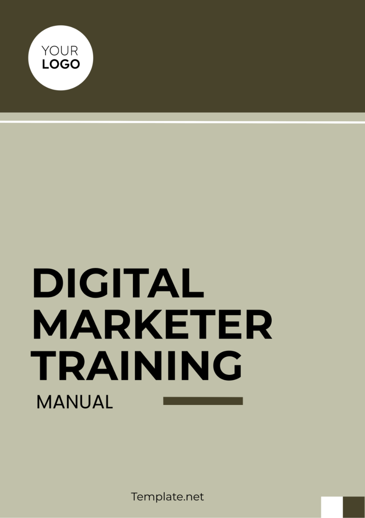 Free Digital Marketer Training Manual Template