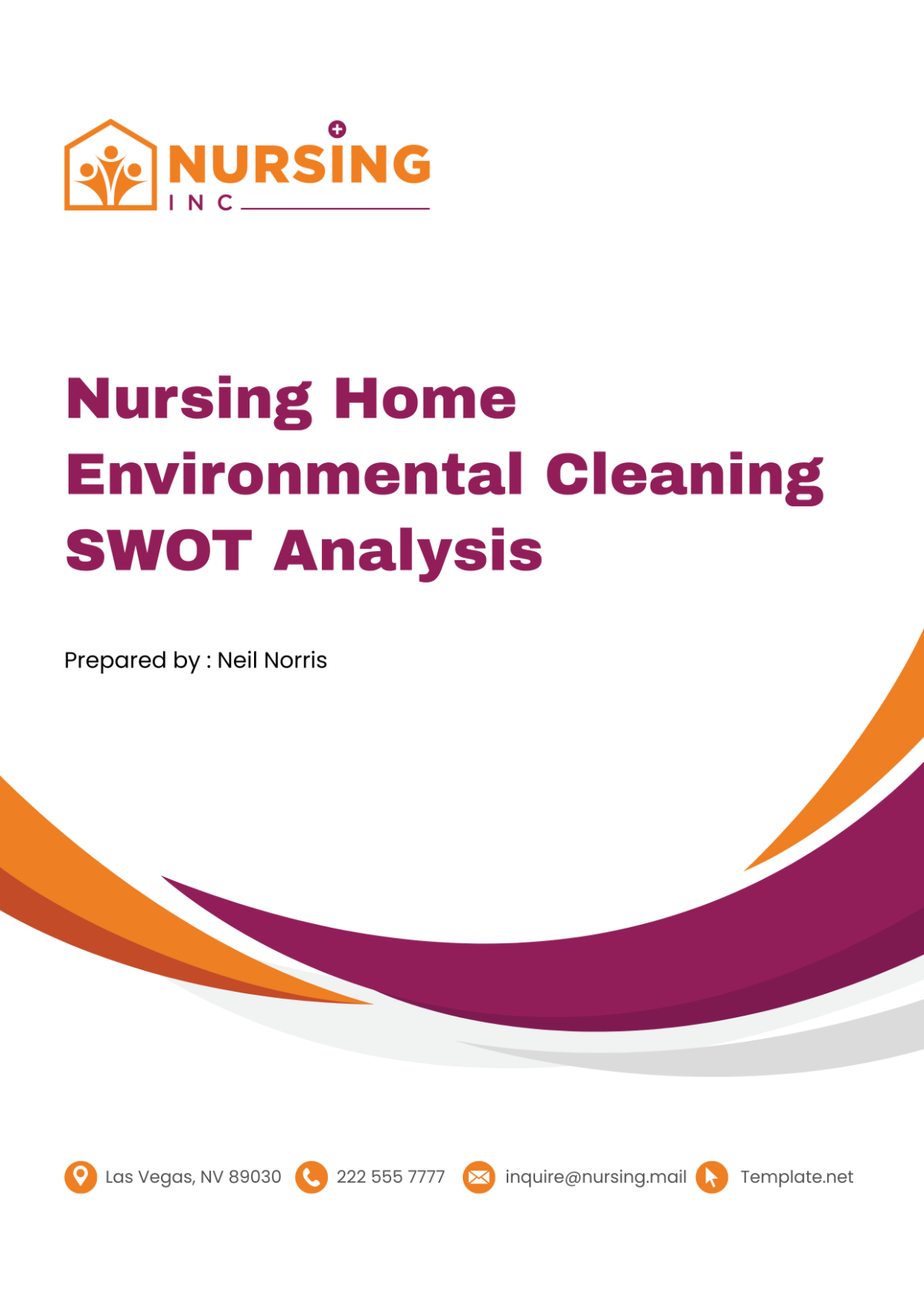 Nursing Home Environmental Cleaning SWOT Analysis Template