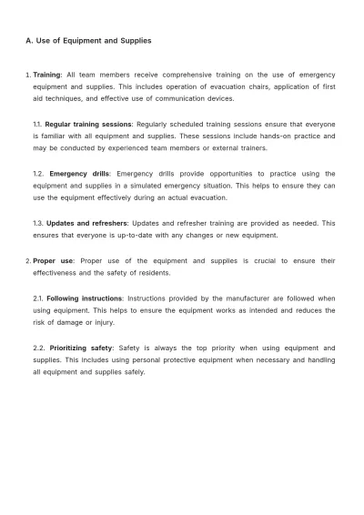 Free Nursing Home Resident Evacuation Protocol Guide Template to Edit Online