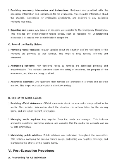 Free Nursing Home Resident Evacuation Protocol Guide Template to Edit Online