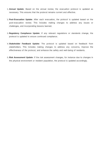 Free Nursing Home Resident Evacuation Protocol Guide Template to Edit Online