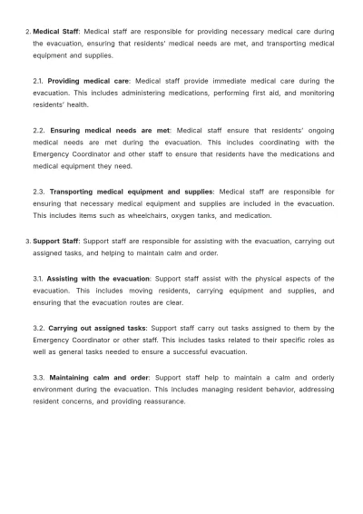 Free Nursing Home Resident Evacuation Protocol Guide Template to Edit Online