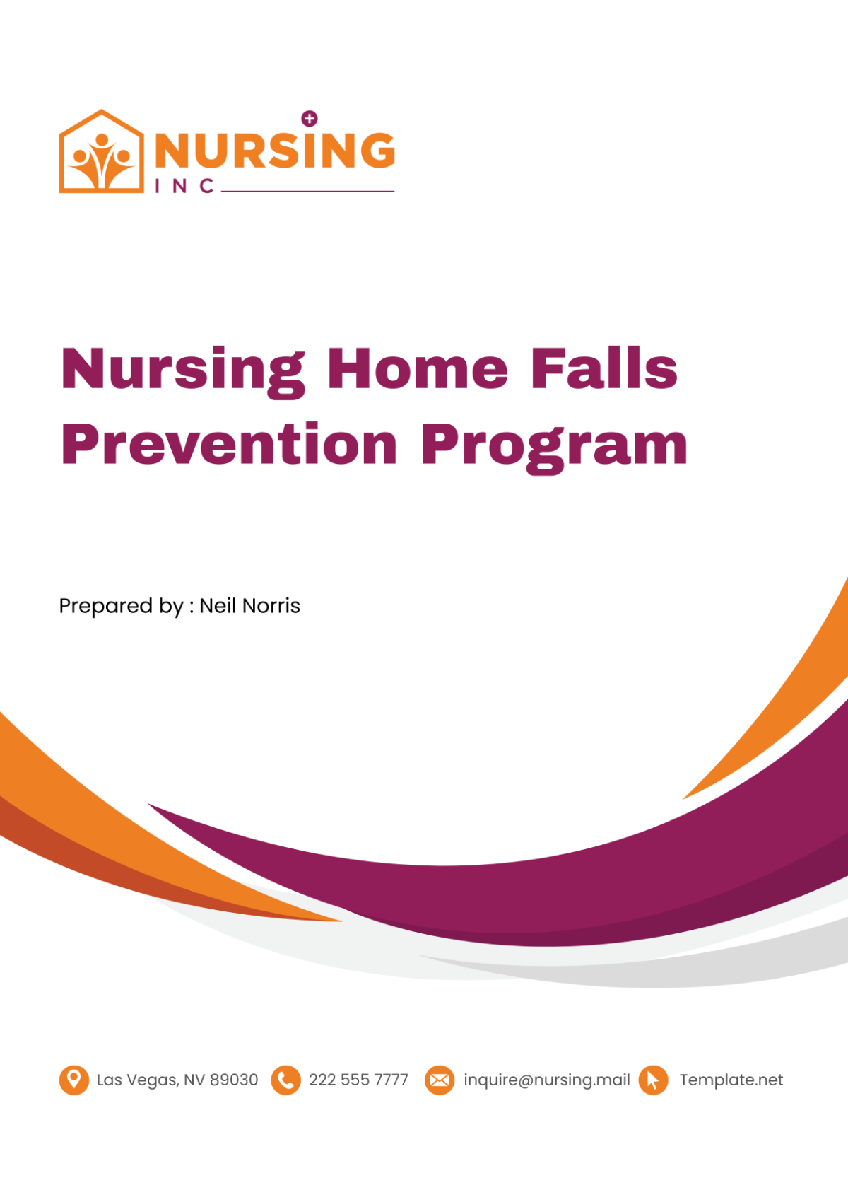 Nursing Home Falls Prevention Program Template