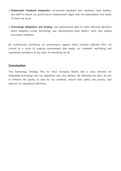 Free Nursing Home Technology Strategy Template to Edit Online