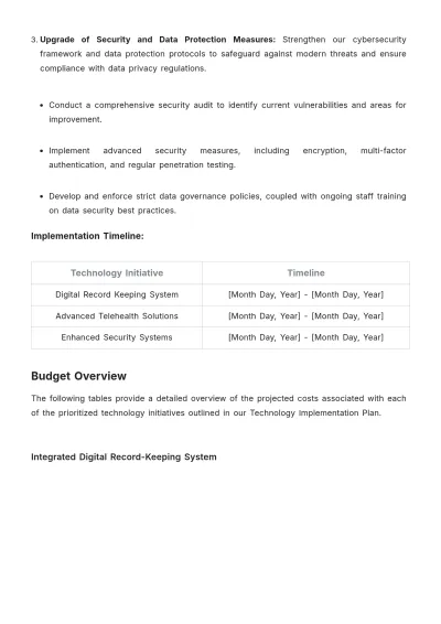 Free Nursing Home Technology Strategy Template to Edit Online