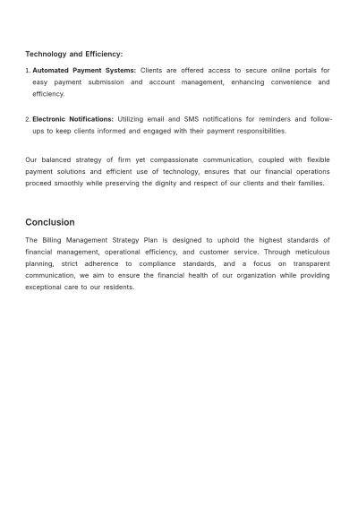 Free Nursing Home Care Billing Management Strategy Template to Edit Online