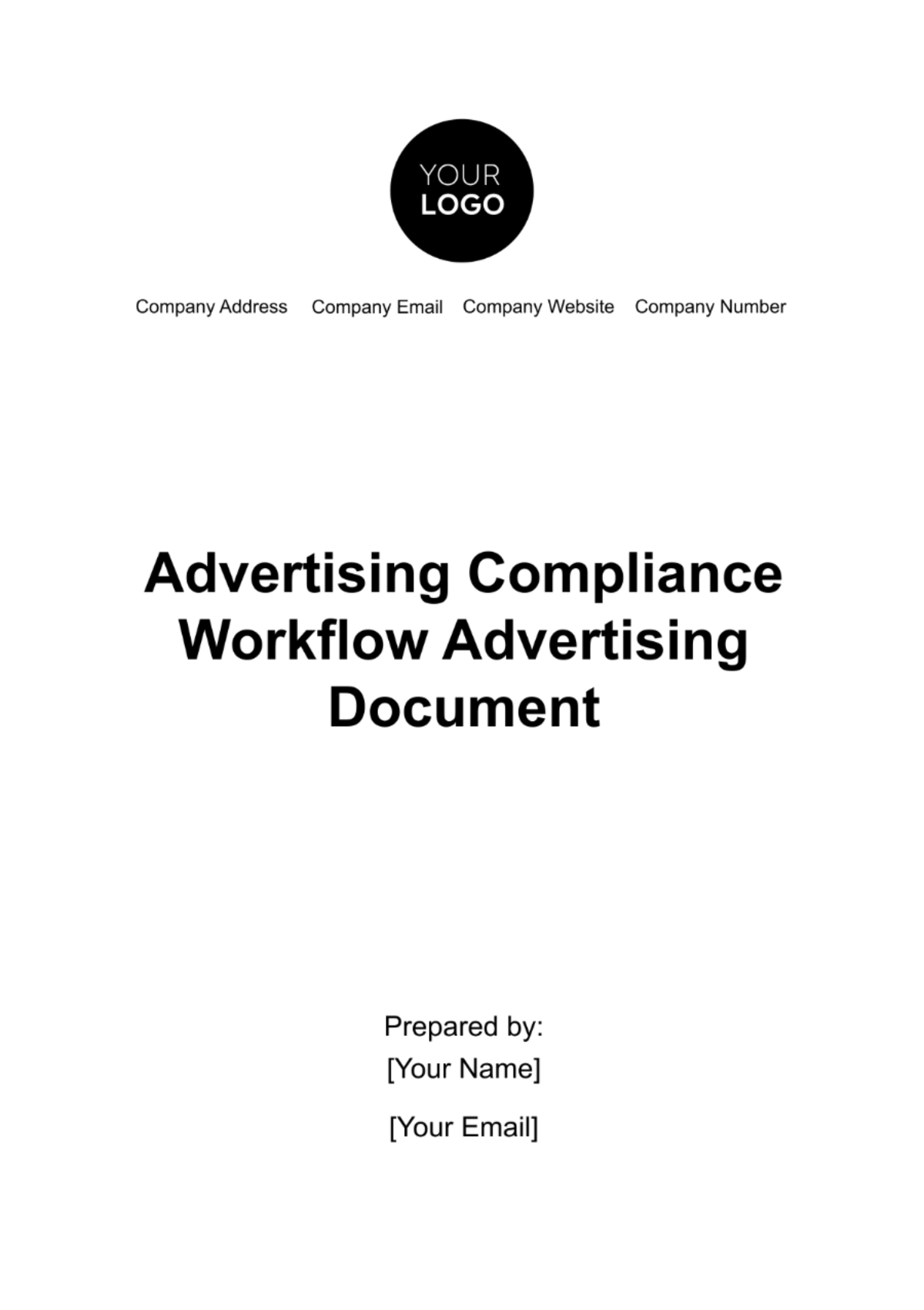 Advertising Compliance Workflow Document Template