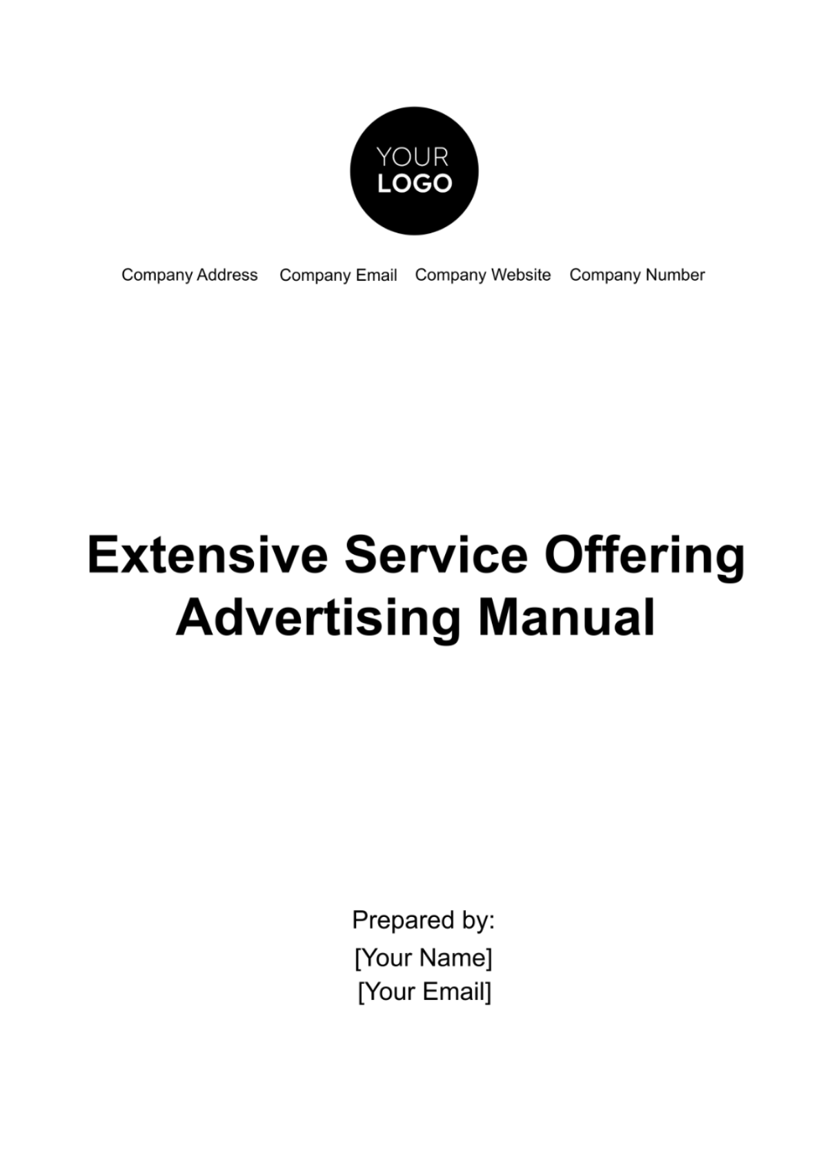 Extensive Service Offering Advertising Manual Template - Edit Online & Download