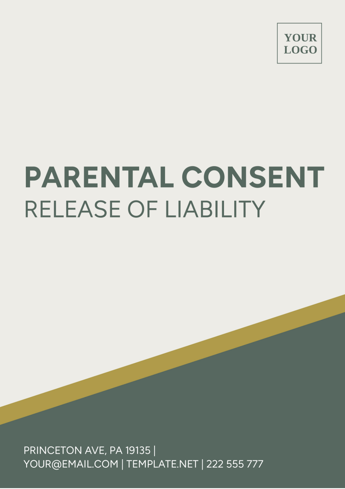 Free Parental Consent Release Of Liability Template