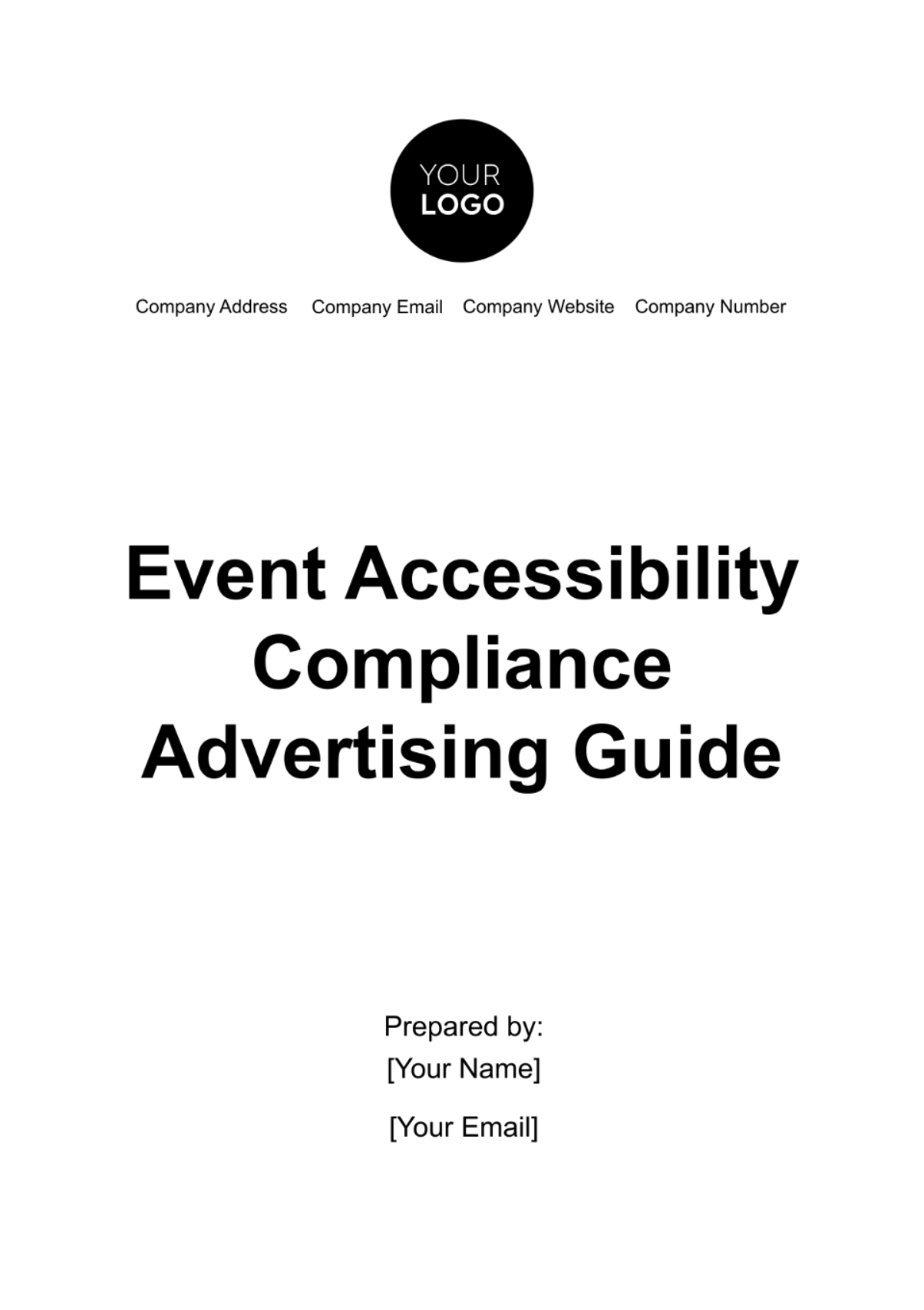 Free Event Accessibility Compliance Advertising Guide Template