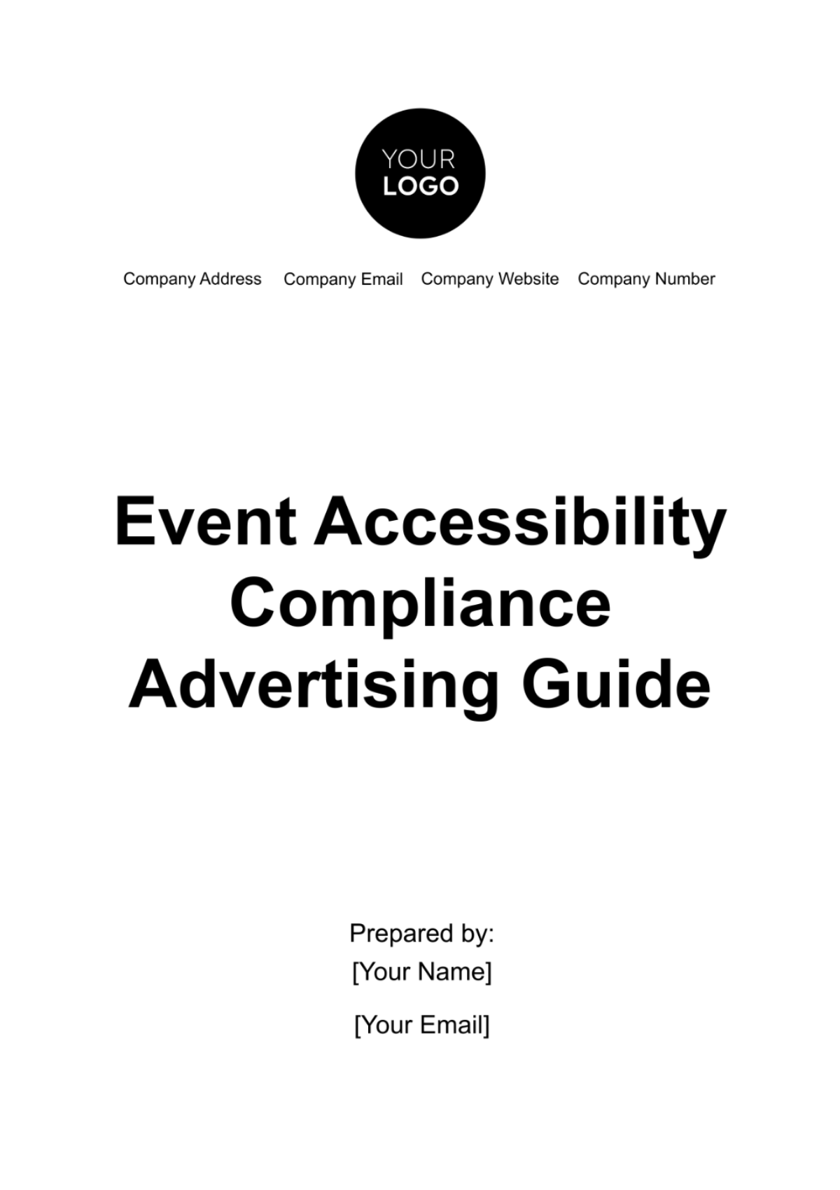 Event Accessibility Compliance Advertising Guide Template