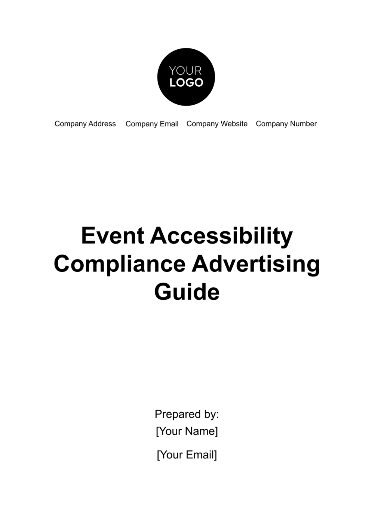 Event Accessibility Compliance Advertising Guide Template - Edit Online & Download