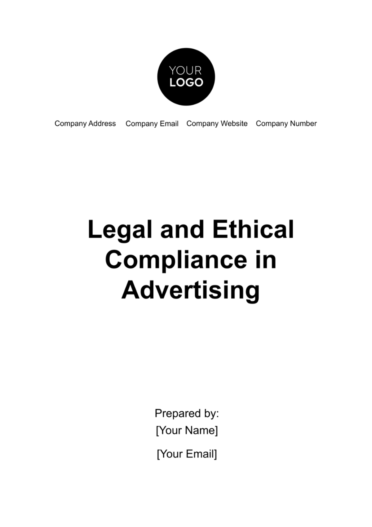 Legal and Ethical Compliance in Advertising Template - Edit Online & Download