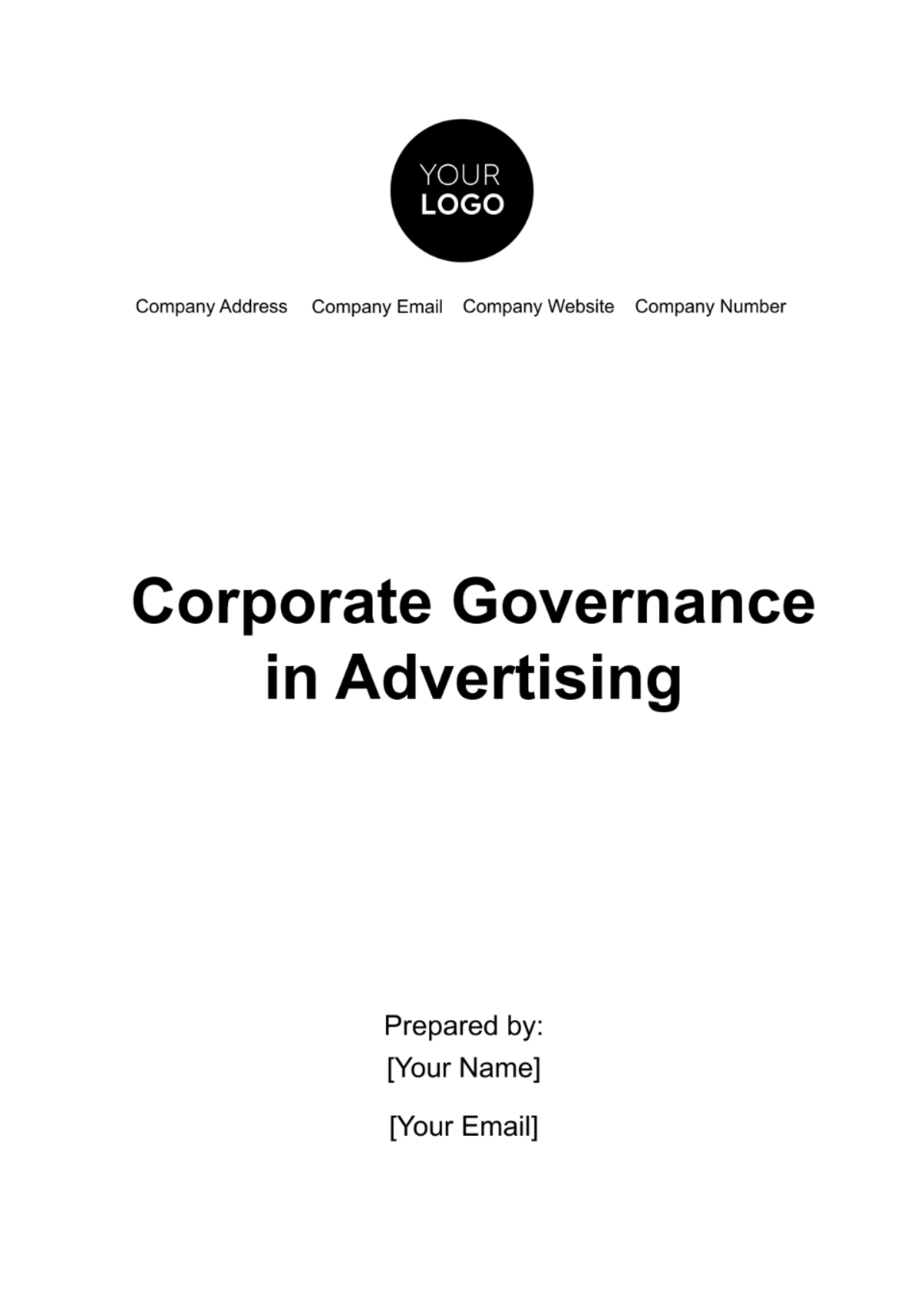 Free Corporate Governance in Advertising Template