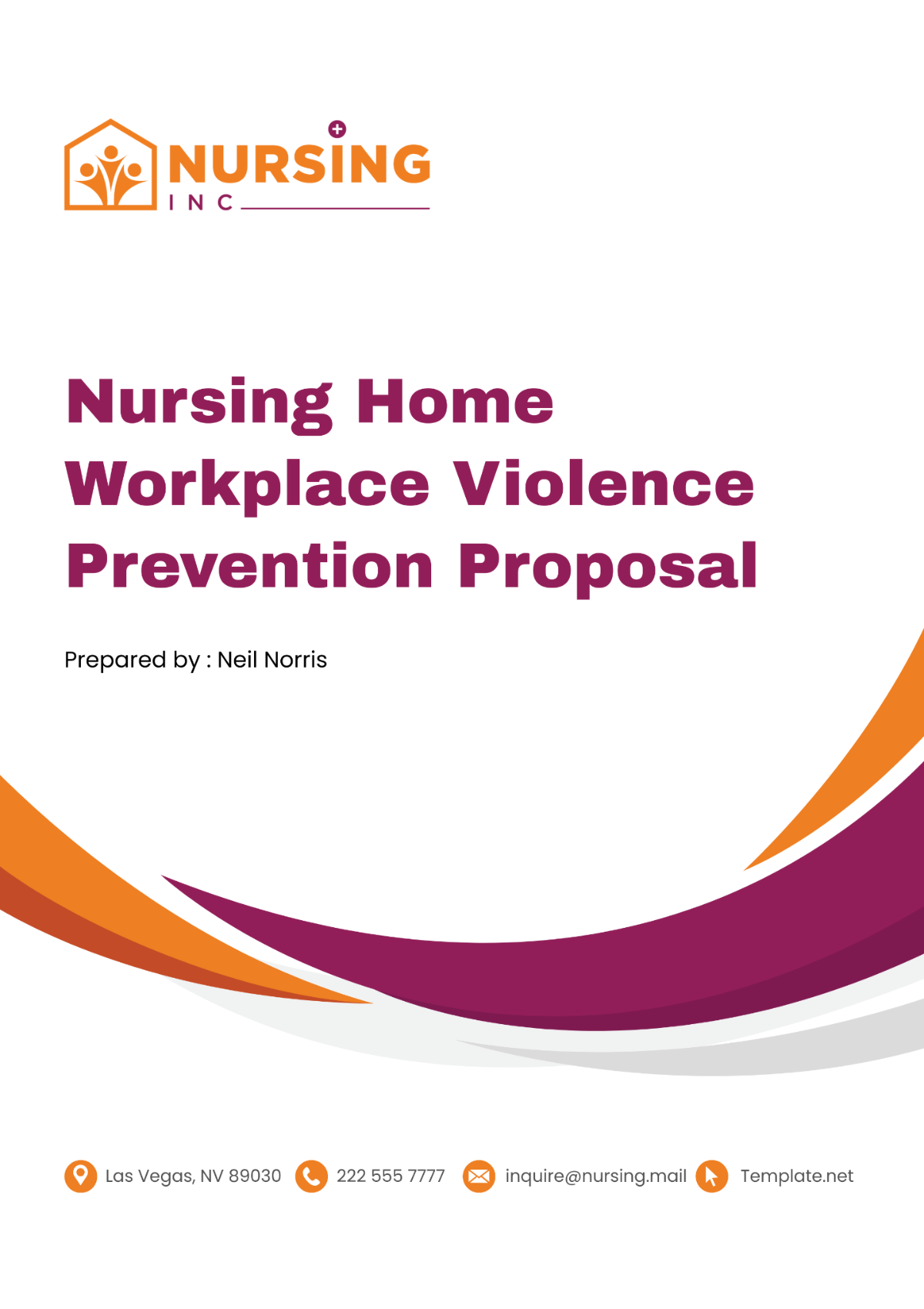 Nursing Home Workplace Violence Prevention Proposal Template - Edit Online & Download