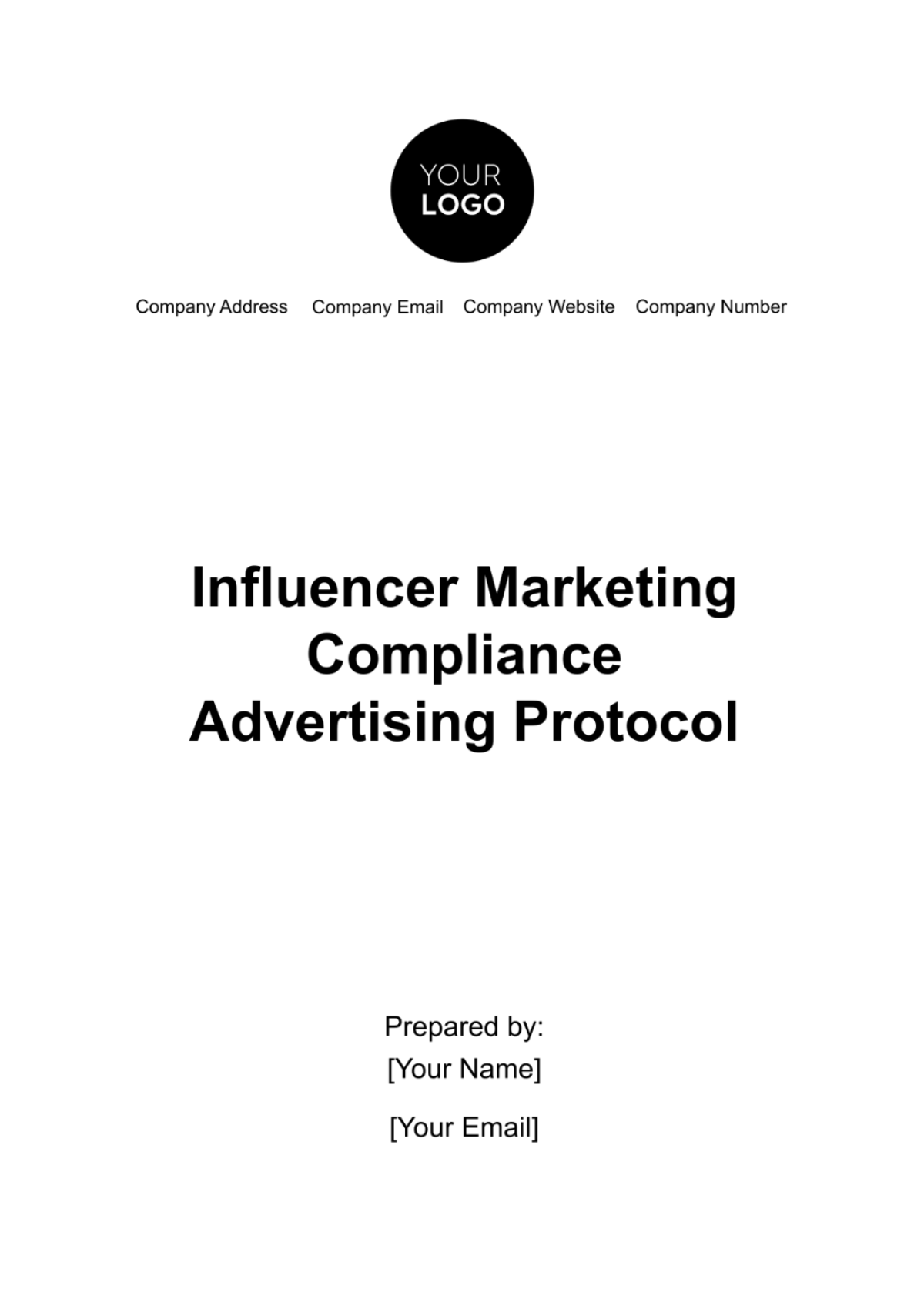 Influencer Marketing Compliance Advertising Protocol Template - Edit Online & Download