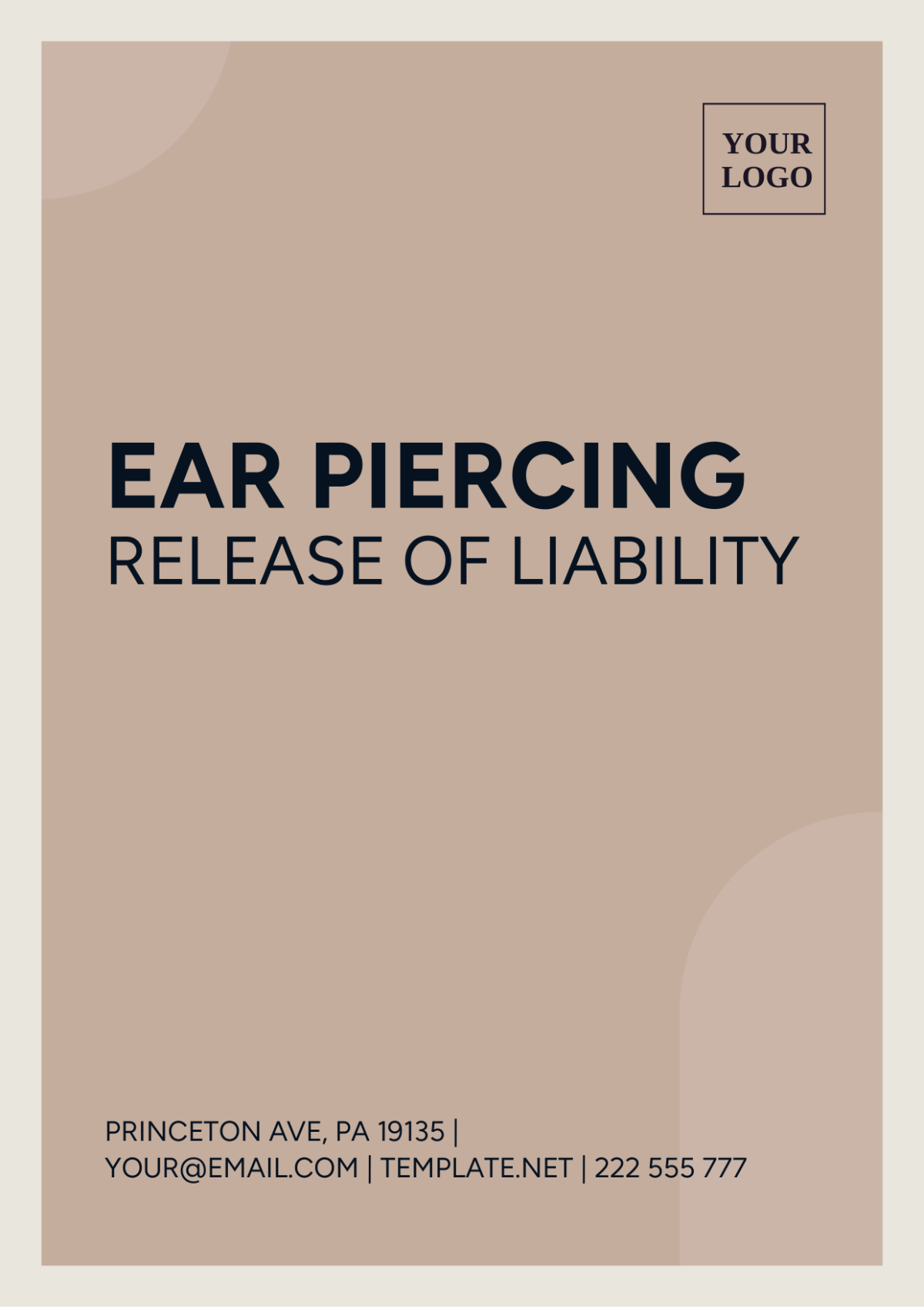 Free Ear Piercing Release Of Liability Template
