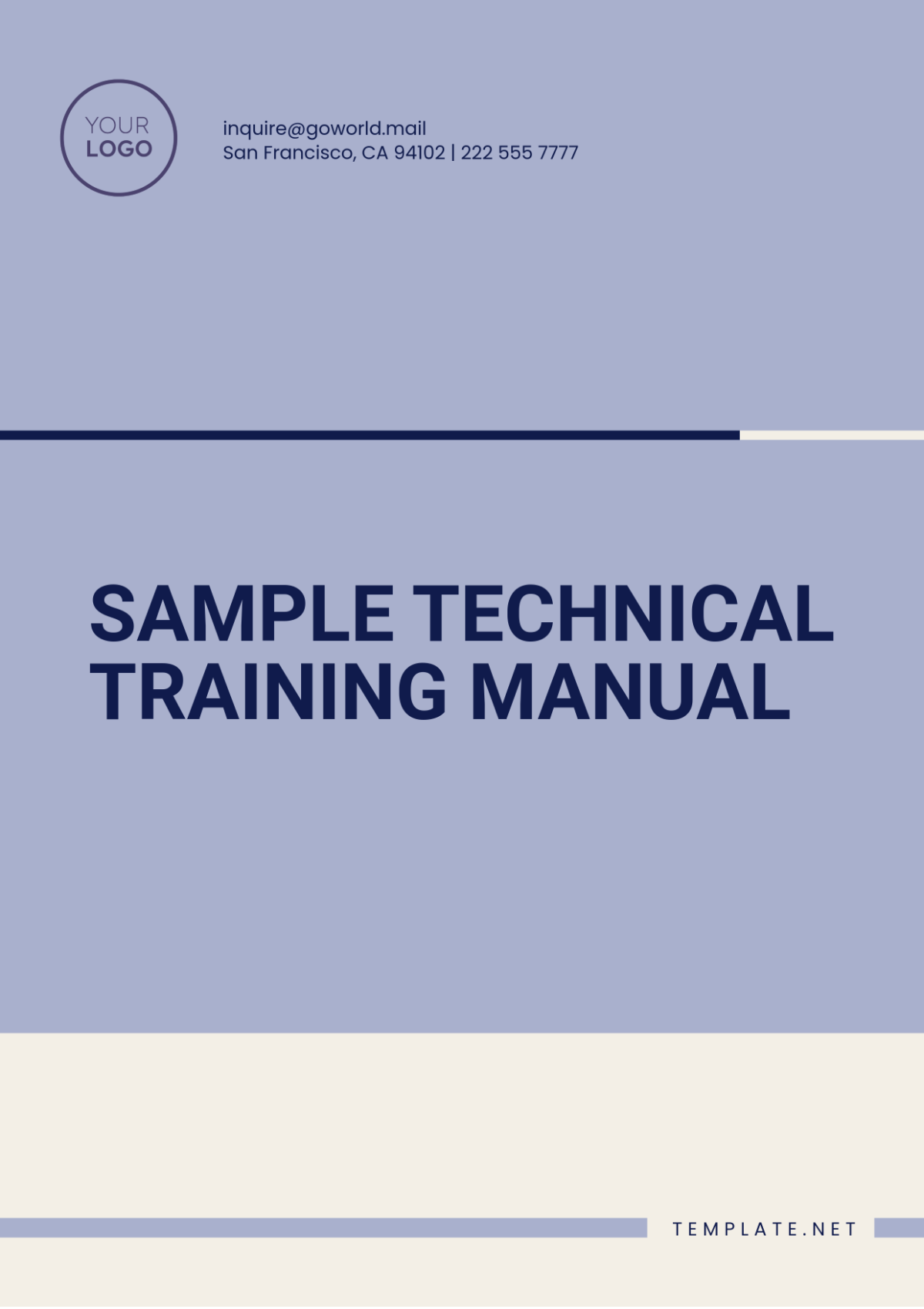 Sample Technical Training Manual Template - Edit Online & Download