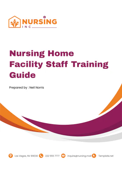 Free Nursing Home Facility Staff Training Guide Template to Edit Online