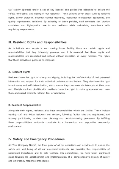 Free Nursing Home Facility Staff Training Guide Template to Edit Online