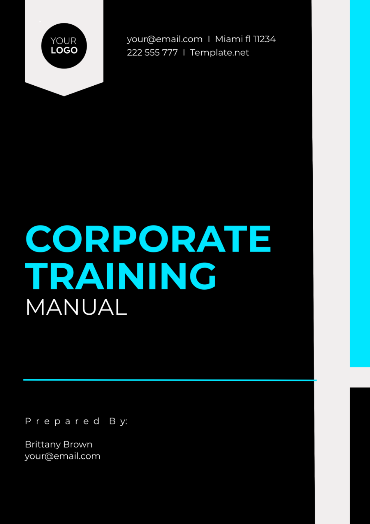 Free Corporate Training Manual Template