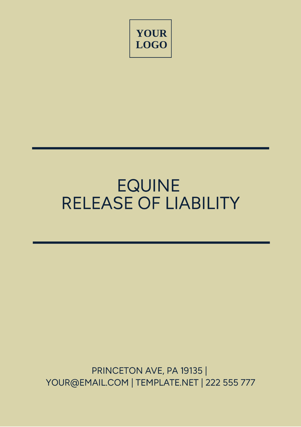 Free Equine Release of Liability Template to Edit Online