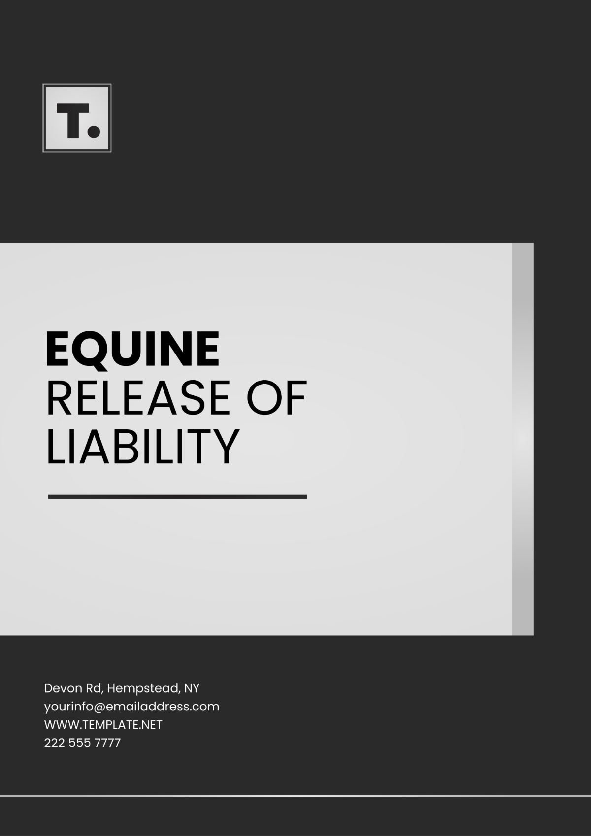 Equine Release of Liability Template