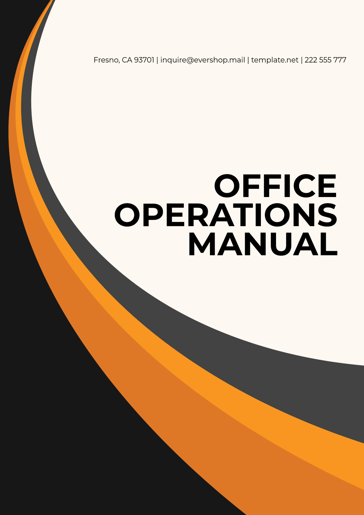 Office Operations Manual Template - Edit Online & Download