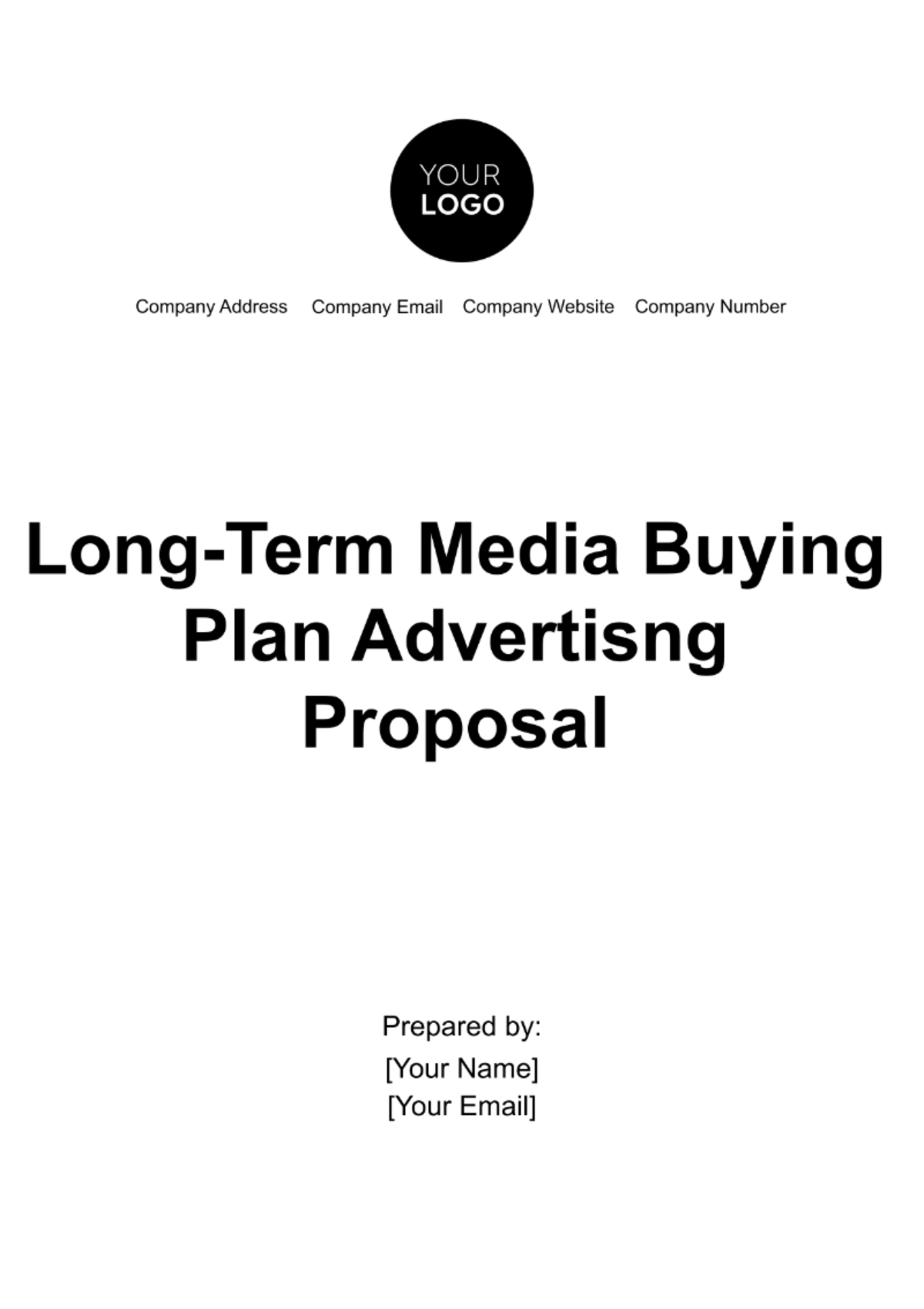 Free Long-Term Media Buying Plan Advertising Proposal Template