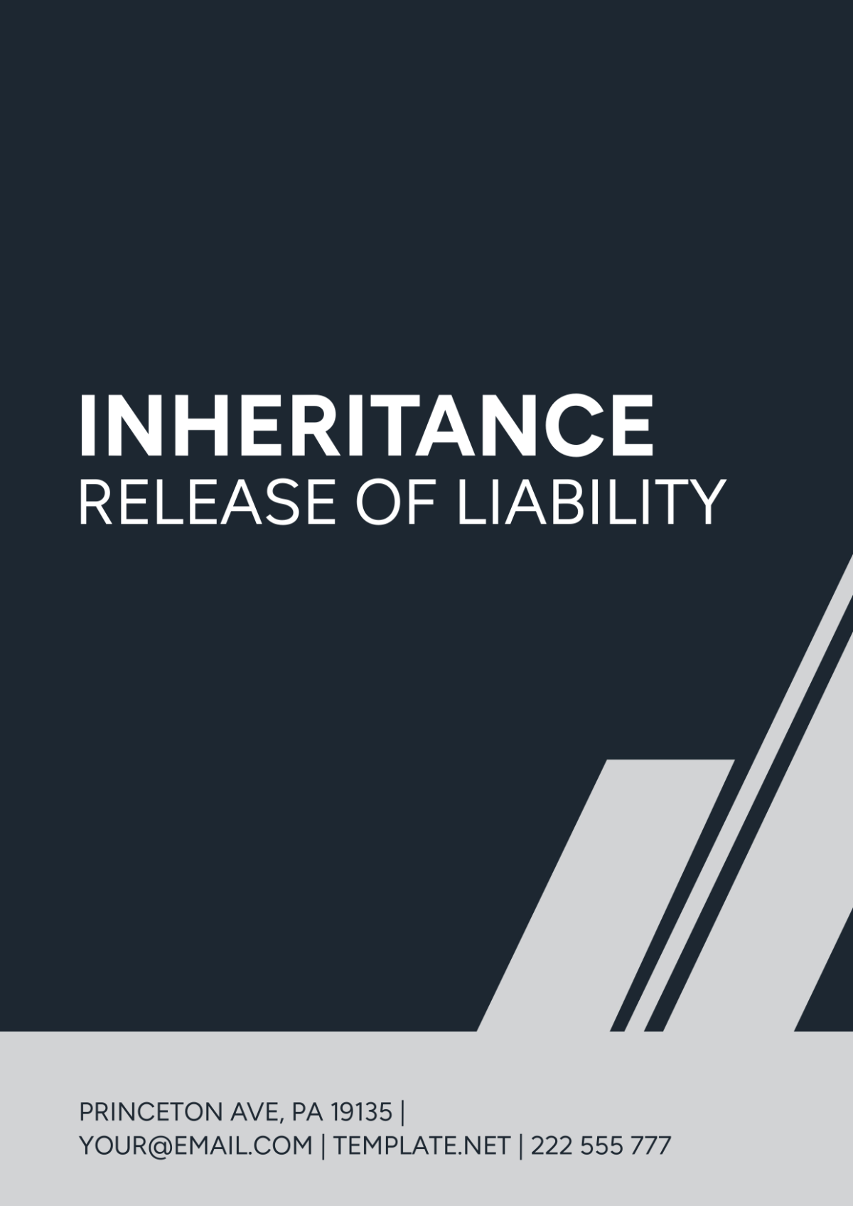 Free Inheritance Release Of Liability Template