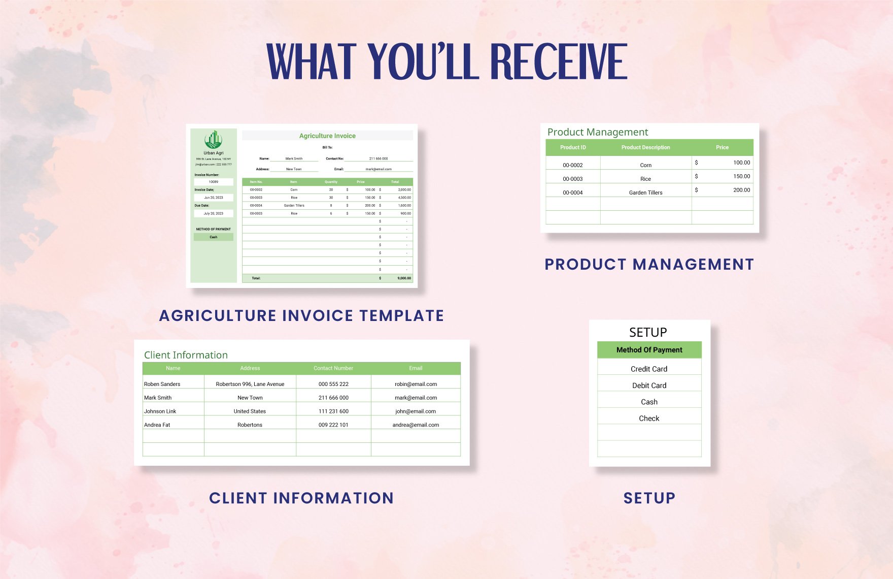 Agriculture Invoice Template