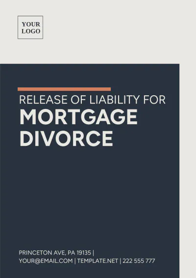 Free Release Of Liability For Mortgage Divorce Template to Edit Online