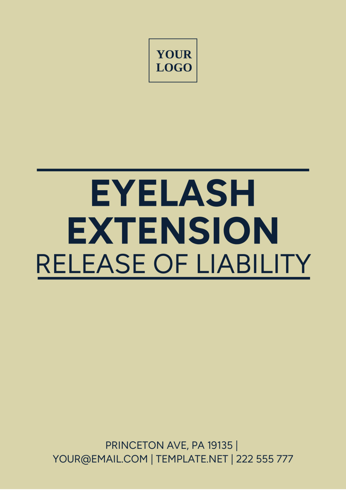 Free Eyelash Extension Release Of Liability Template