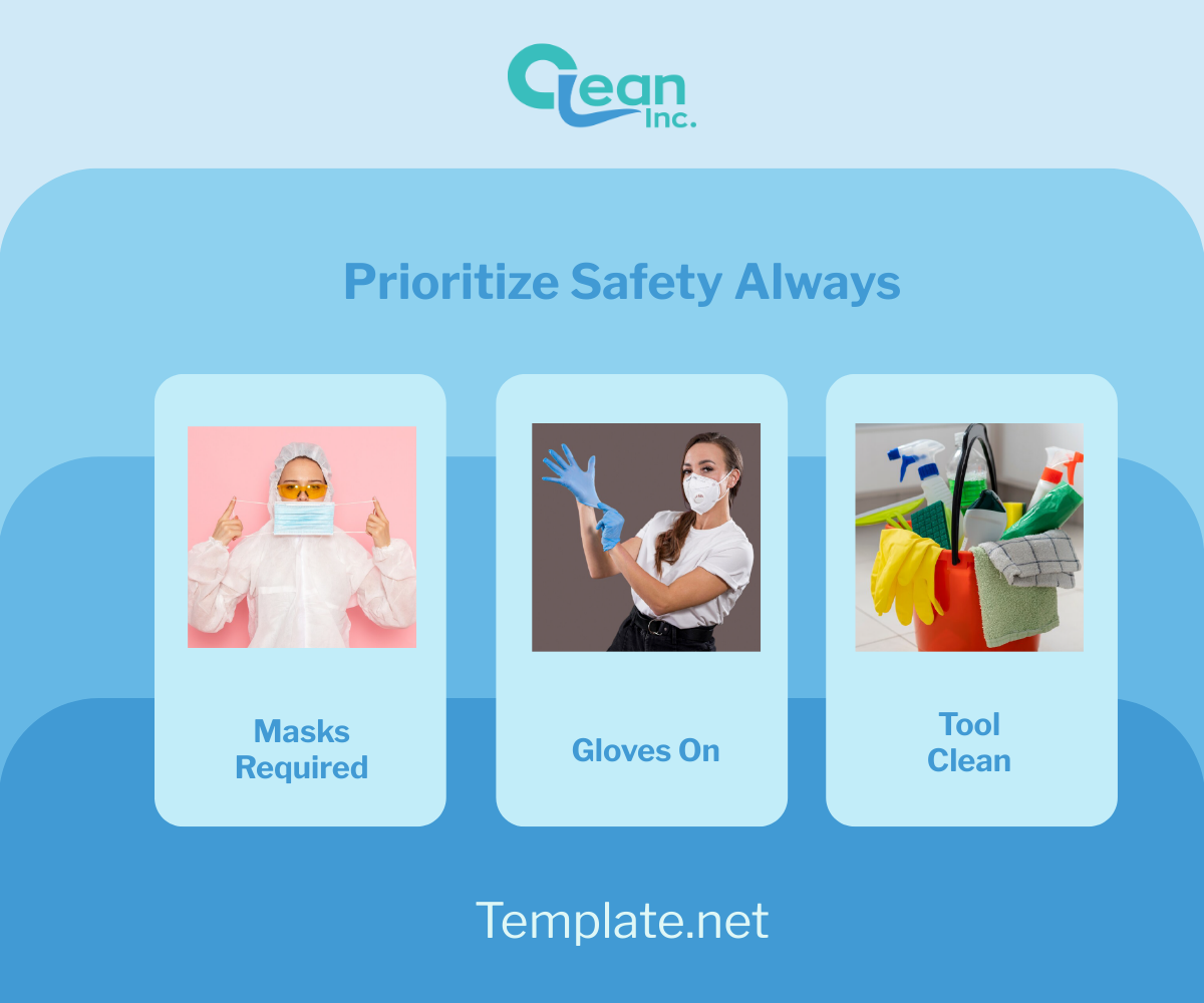 Free Cleaning Services Safety Protocol Banner Template