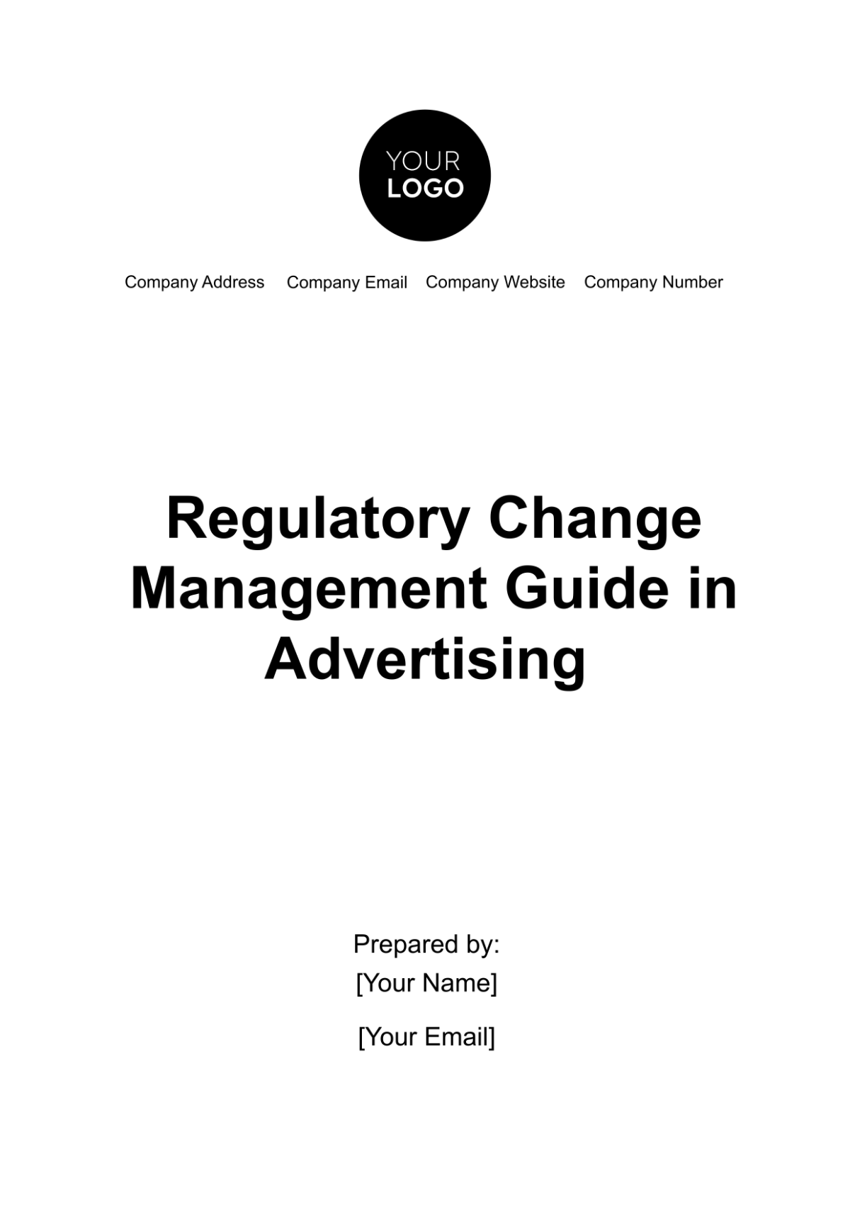 Regulatory Change Management Guide in Advertising Template