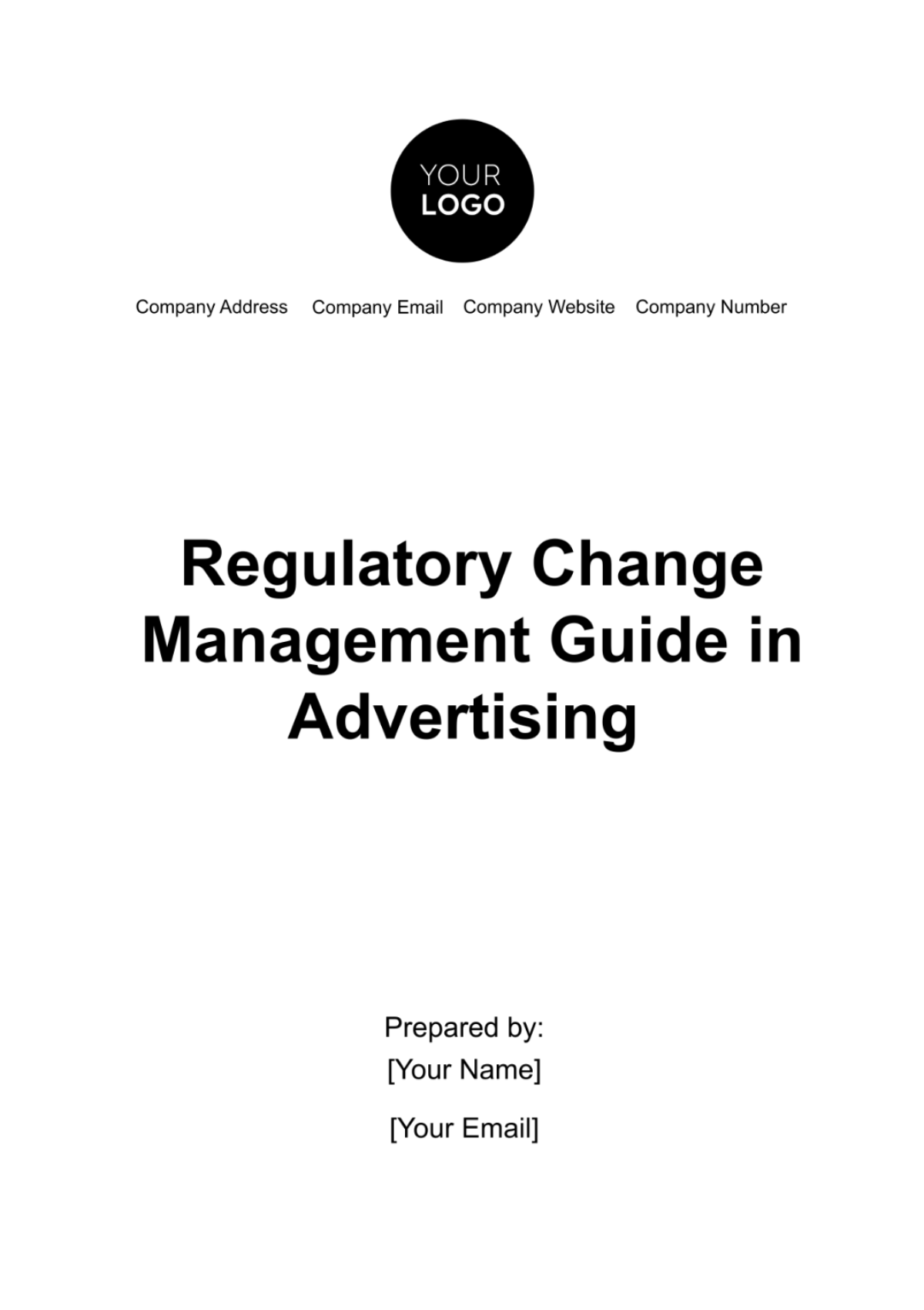 Regulatory Change Management Guide in Advertising Template - Edit Online & Download