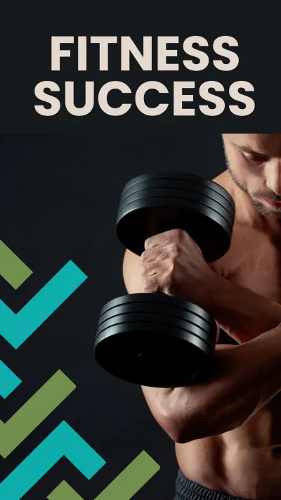 Free Fitness Success Carousel Instagram Post Template to Edit Online