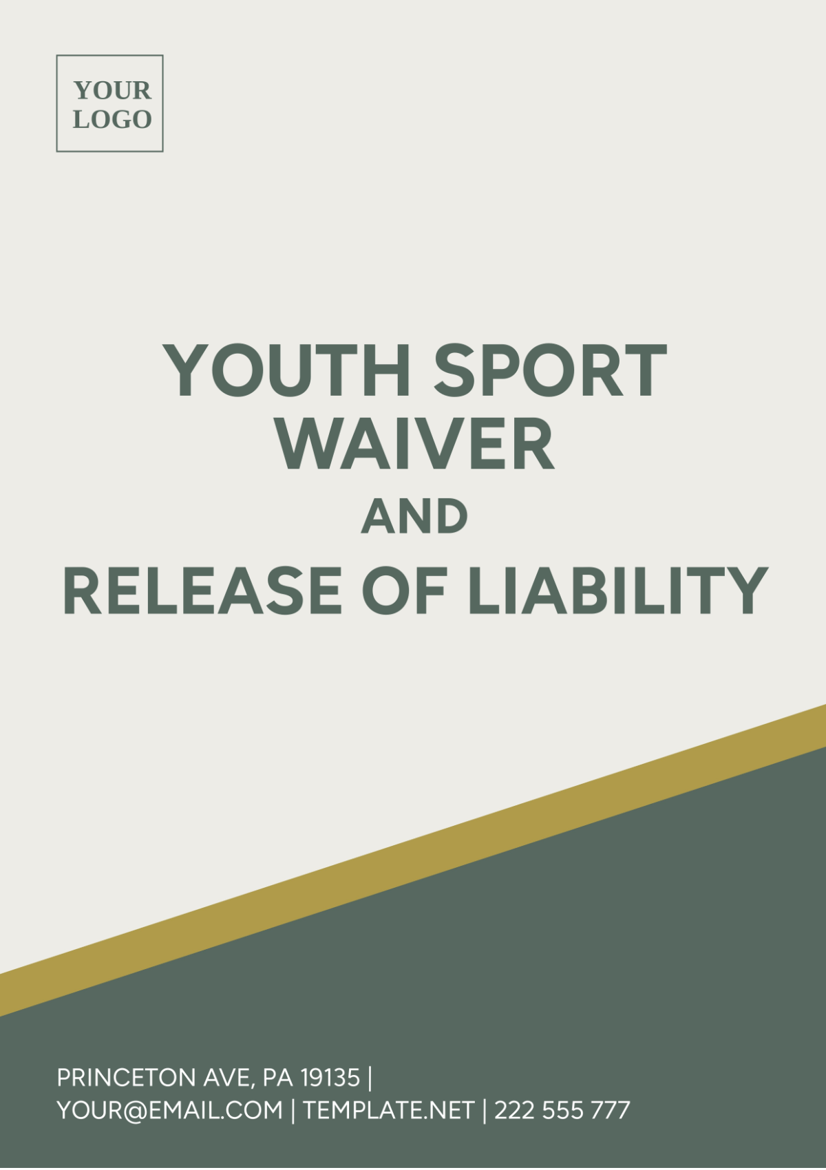 Youth Sports Waiver And Release Of Liability Template