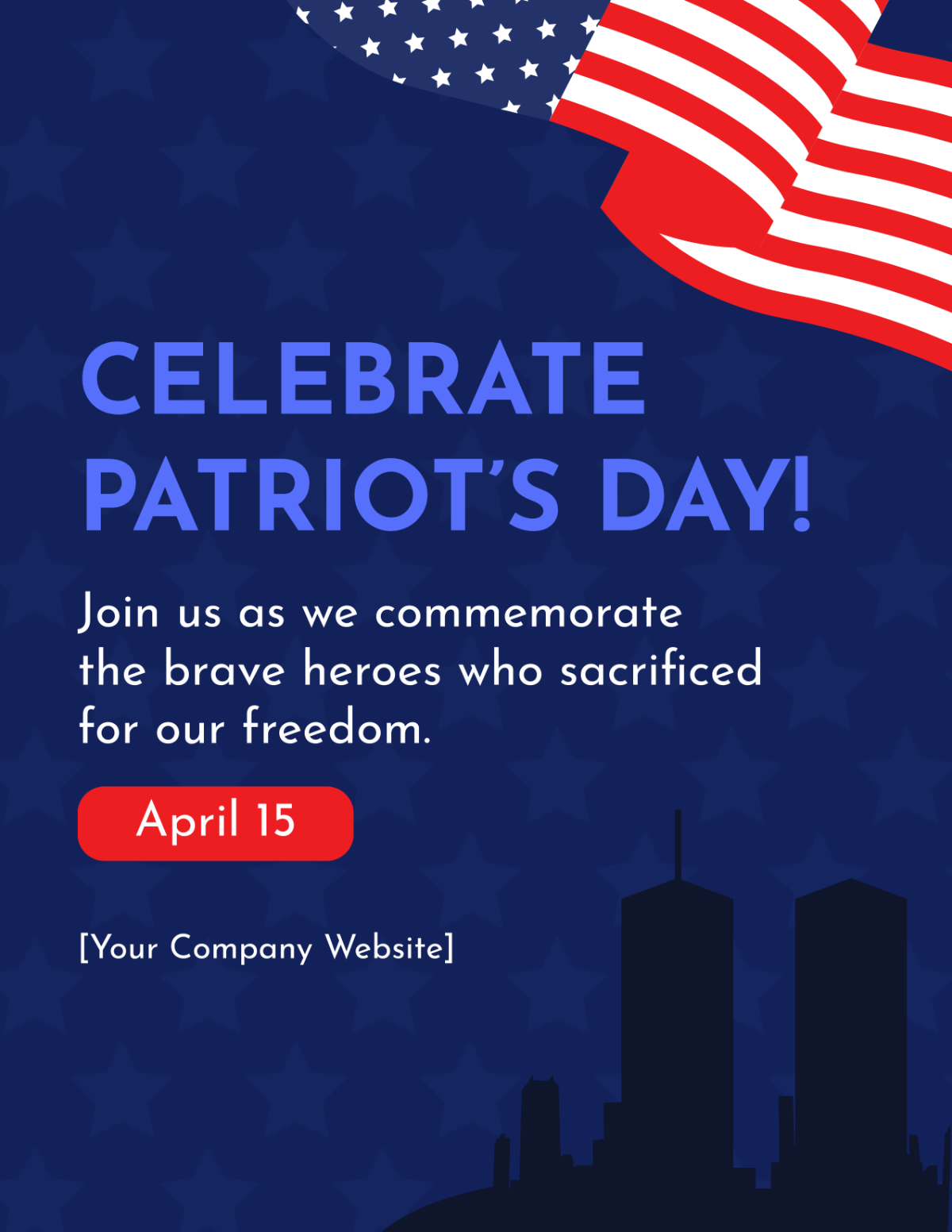 Free Patriot's Day Flyer Template