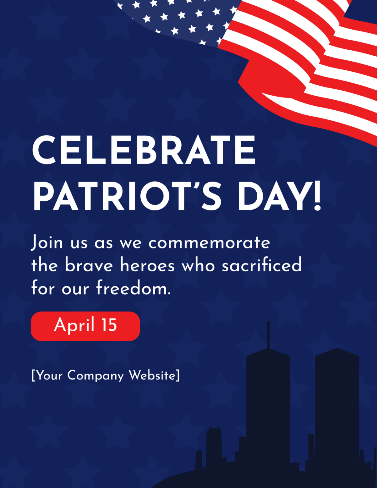 Patriot's Day Flyer Template